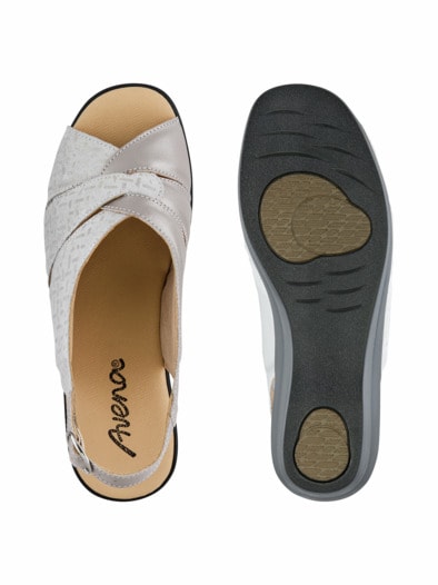 Peeptoe-Sandale Extrasoft Silber