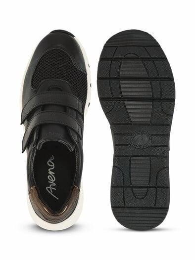 Hallux-Active-Klettsneaker Schwarz