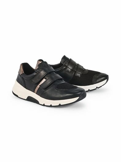 Hallux-Active-Klettsneaker Schwarz