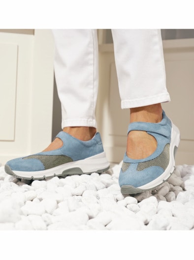Hallux-Active-Klettballerina Blau