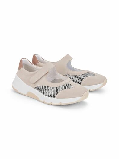 Hallux-Active-Klettballerina Beige-Rosé