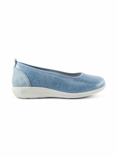 Hallux-Ballerina Komfortweite Blau