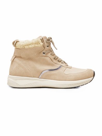 Hallux-Sneaker-Bootie Extraweit Beige