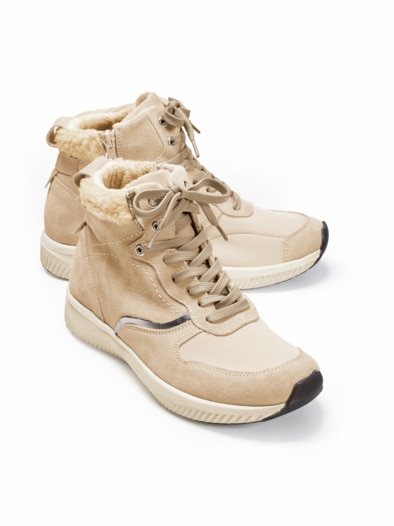 Hallux-Sneaker-Bootie Extraweit Beige