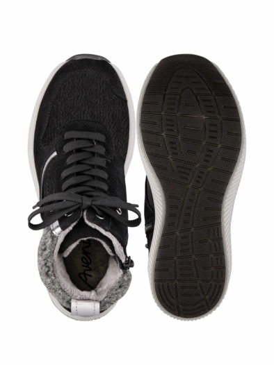 Hallux-Sneaker-Bootie Extraweit Schwarz