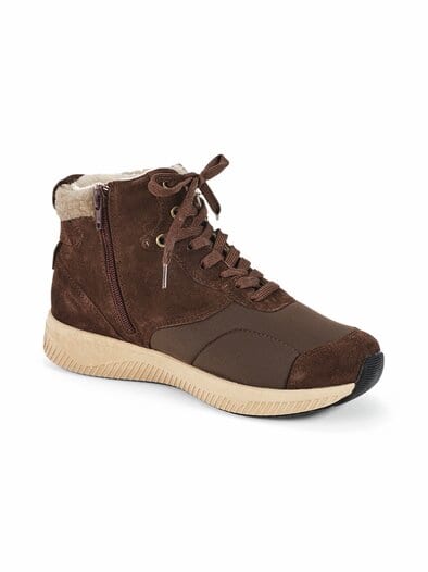 Hallux-Sneaker-Bootie Extraweit Schokobraun