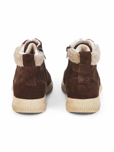 Hallux-Sneaker-Bootie Extraweit Schokobraun
