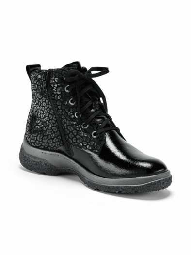Ultragrip-Stiefelette Schurwolle Schwarz