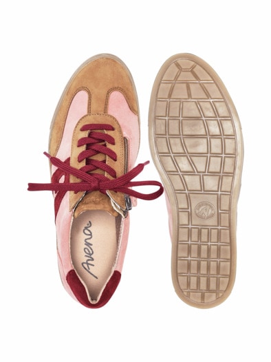 Hallux-Schnürer-Soft Rosa/ Braun