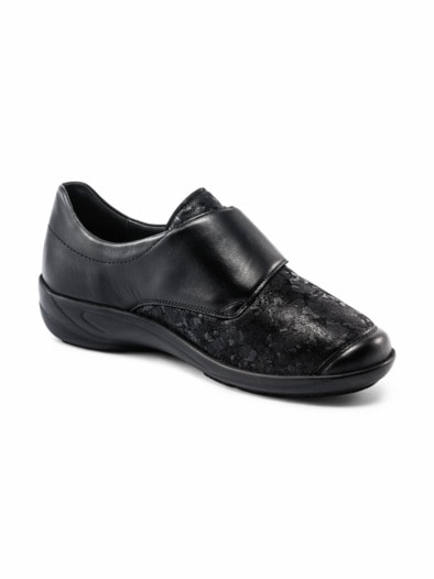 Hallux-Klettslipper Extraweit Schwarz