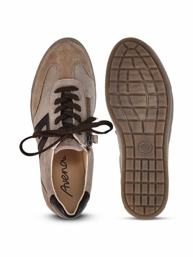 Hallux-Schnürer-Soft Beige-Braun