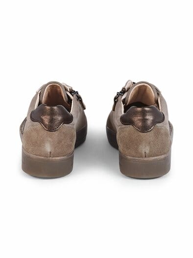 Hallux-Schnürer-Soft Beige-Braun