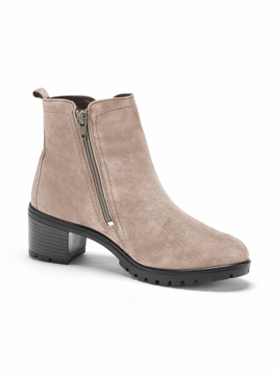 Hallux-Absatz Stiefelette Comfort Taupe
