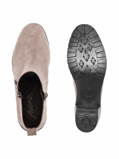 Hallux-Absatz Stiefelette Comfort Taupe