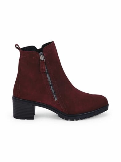 Hallux-Absatz Stiefelette Comfort Bordeaux