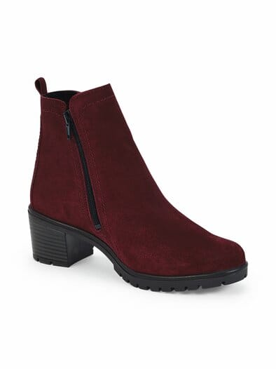 Hallux-Absatz Stiefelette Comfort Bordeaux