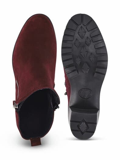 Hallux-Absatz Stiefelette Comfort Bordeaux