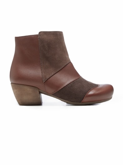 Hallux-Absatzstiefelette Naturform Braun