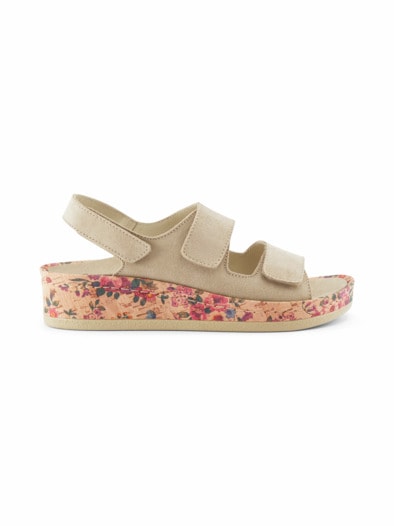 3er-Klettsandale Memory Beige