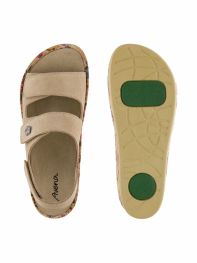3er-Klettsandale Memory Beige