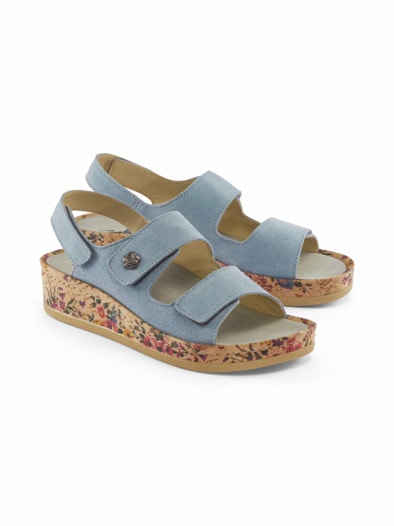 3er-Klettsandale Memory Hellblau