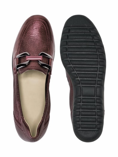 Hirschleder-Slipper Komfort Chic Bordeaux