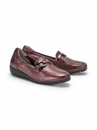 Hirschleder-Slipper Komfort Chic Bordeaux