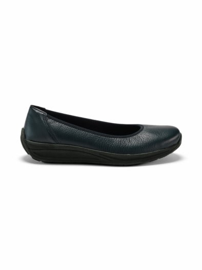 Hirschleder-Ballerina Blau