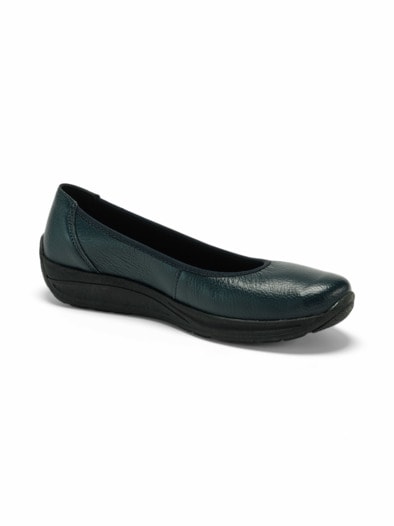 Hirschleder-Ballerina Blau