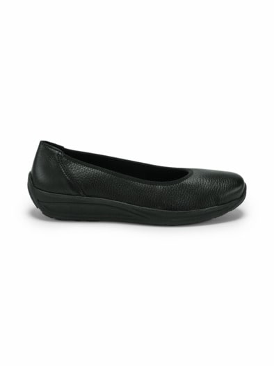 Hirschleder-Ballerina Schwarz