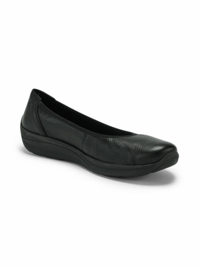 Hirschleder-Ballerina Schwarz