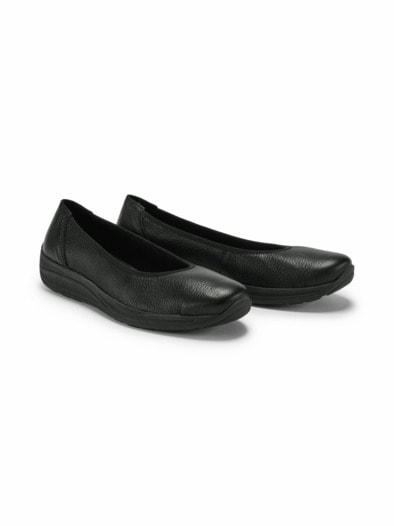 Hirschleder-Ballerina Schwarz