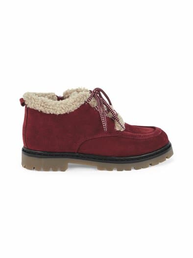 Hallux-Knöchelbootie Kuschelweich Bordeaux