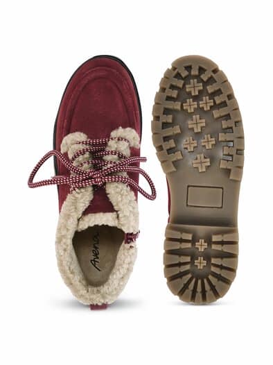 Hallux-Knöchelbootie Kuschelweich Bordeaux