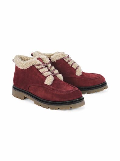 Hallux-Knöchelbootie Kuschelweich Bordeaux