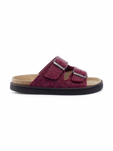 Hallux-Filz-Pantolette Reflex Bordeaux