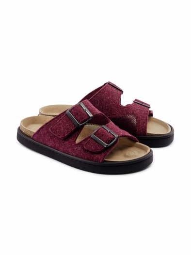 Hallux-Filz-Pantolette Reflex Bordeaux