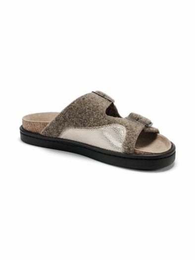 Hallux-Filz-Pantolette Reflex Beige