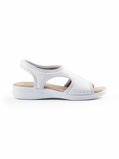 Hallux-Sandale Superstretch Weiß metallic
