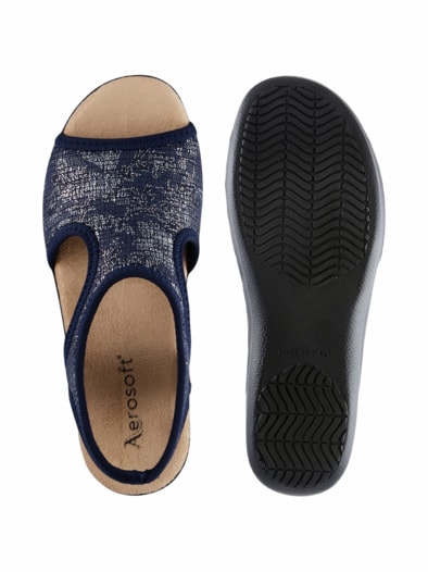 Hallux-Sandale Superstretch Blau metallic