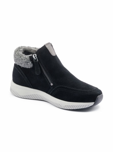 Doppel-RV-Bootie Extraweit Schwarz