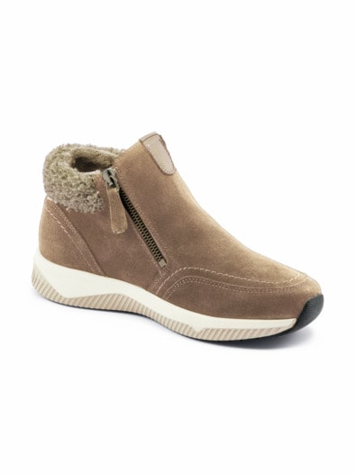Doppel-RV-Bootie Extraweit Beige