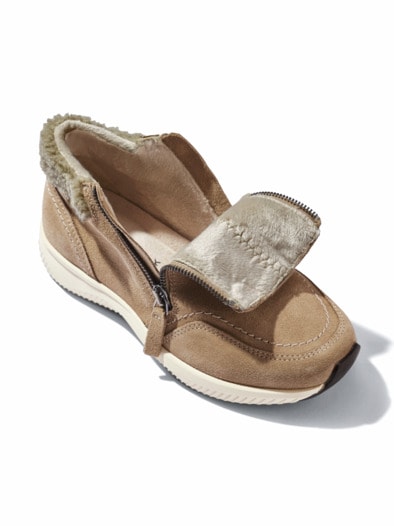 Doppel-RV-Bootie Extraweit Beige
