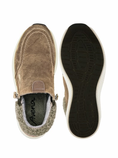 Doppel-RV-Bootie Extraweit Beige