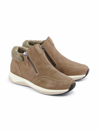 Doppel-RV-Bootie Extraweit Beige