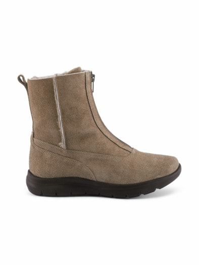 Hallux-Lammfell-Bootie Beige