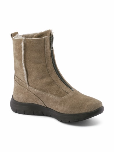 Hallux-Lammfell-Bootie Beige