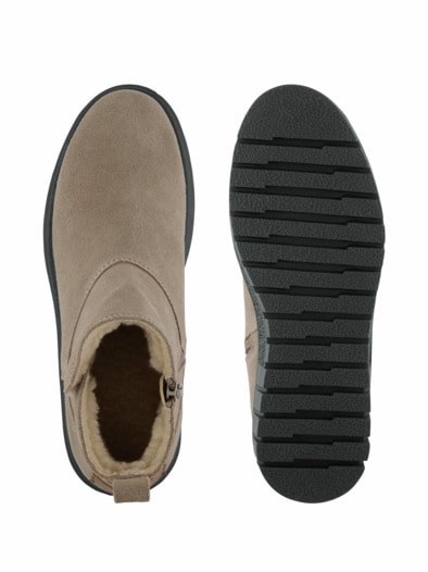 Leicht-Bootie Winterwarm Taupe