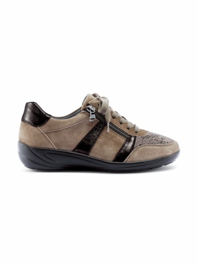 Hallux-Schnürer Extrabreit Taupe
