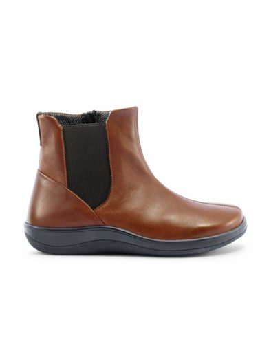 Naturform-Bootie Cognac